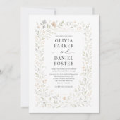 Spring Wildflower Garden Floral Botanical Wedding Einladung (Vorderseite)