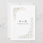 Spring Wildflower Garden Floral Botanical Wedding Einladung (Rückseite)