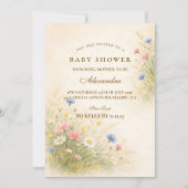 Spring Wildflower Meadow Baby Shower Einladung (Vorderseite)