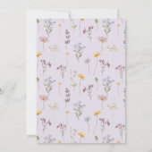 Spring Wildflower Meadow Garden Wedding   Einladung (Rückseite)