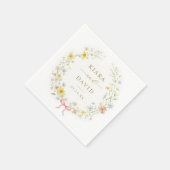 Spring Wildflower Meadow Garden Wedding Serviette (Ecke)
