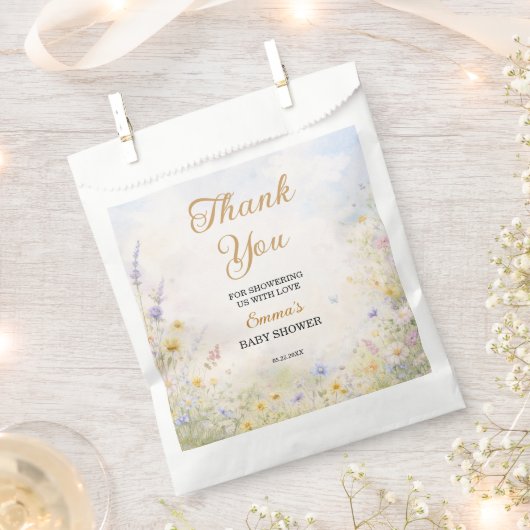 Spring Wildflower Meadow Pastel Garden Floral Geschenktütchen (Ausgeschnitten)