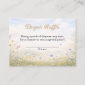Spring Wildflower Pastel Floral Diaper Raffle Begleitkarte (Vorderseite)