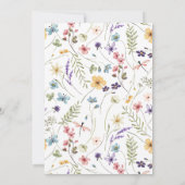 Spring Wildflowers Love in Bloom Bridal Shower Einladung (Rückseite)