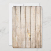 Spring Wildflowers on Wood Wedding Invitation  Einladung (Rückseite)