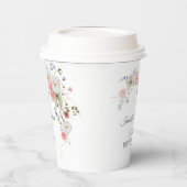 Spring Wildflowers Purple Pink 50th Birthday Pappbecher (Links)