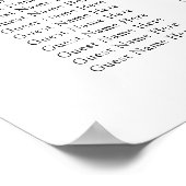 Spring Wildflowers Purple Wedding Seating Chart Poster (Ecke)