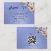 Spring Wildflowers, QR Code - Blue Begleitkarte (Vorne/Hinten)