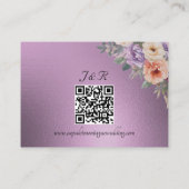 Spring Wildflowers, QR Code - Lavender Begleitkarte (Rückseite)