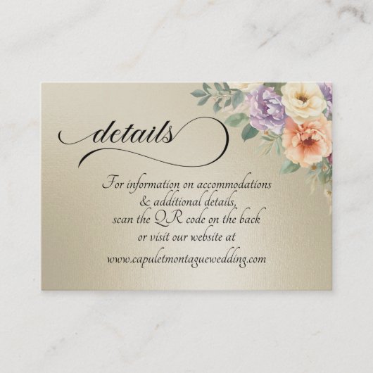 Spring Wildflowers, QR Code - Wheat Begleitkarte (Vorderseite)