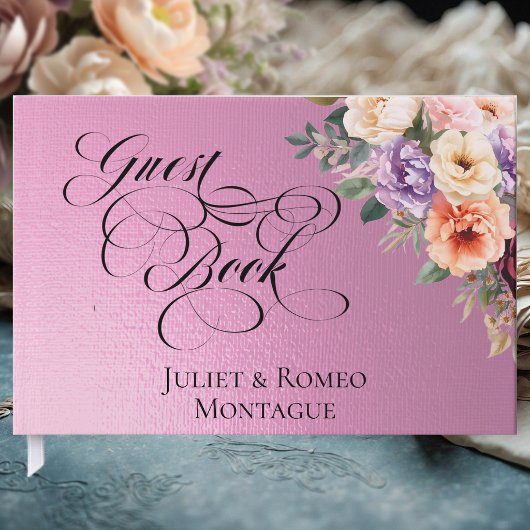 Spring Wildflowers - Rose Pink Gästebuch