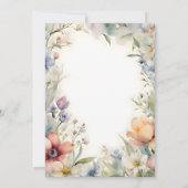 Spring Wildflowers Watercolor Floral Bridal Shower Einladung (Rückseite)
