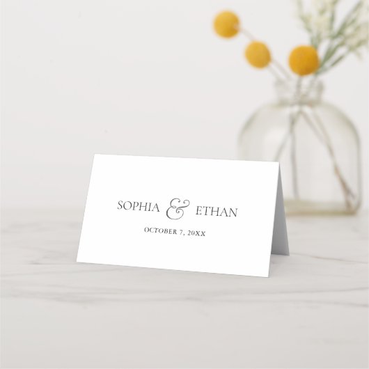 Spring Wildflowers Wedding Table Number Platzkarte (Rückseite)