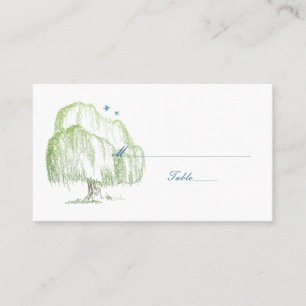 Spring Willow Tree Wedding Place oder Escort Cards Platzkarte