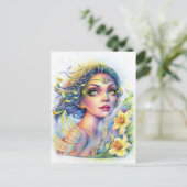 Spring Wind Postcard Postkarte (Stehend Vorderseite)