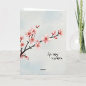 Spring Wishes – Cherry Blossom Greeting Card Karte (Rückseite)