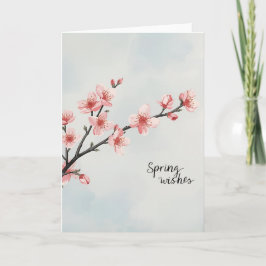 Spring Wishes – Cherry Blossom Greeting Card Karte