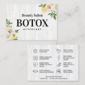 Spring Wood Botox Aftercare Business Card Visitenkarte (Vorne/Hinten)