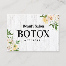 Spring Wood Botox Aftercare Business Card