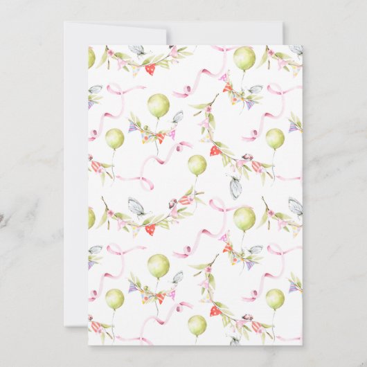 Spring Woodland Animals Baby Dusche by Mail (Rückseite)