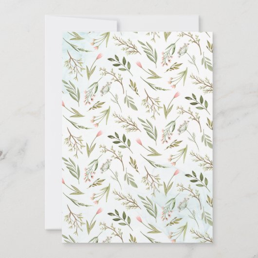 Spring Woodland | Einladung der Babydusche (Rückseite)