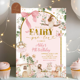 Spring woodland tea party fairy birthday einladung