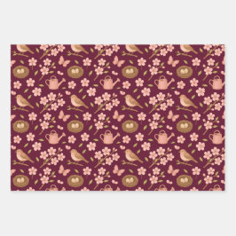 Spring Wrapping Paper Geschenkpapier Set