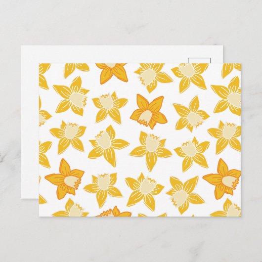 Spring Yellow Daddodil Postkarte (Vorne/Hinten)