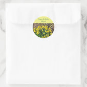 Spring Yellow Daffodin Geburtstag Runder Aufkleber (Tasche)