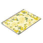 Spring Yellow Floral Pattern Notizblock (Linke Seite)