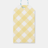 Spring Yellow Gender Unknown Baby Shower Vielen Da Geschenkanhänger (Rückseite)