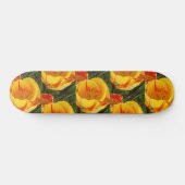 Spring Yellow Tulips Skateboard (Horizontal)