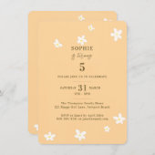 Spring Yellow White Daisies Girl Birthday Party Einladung (Vorne/Hinten)