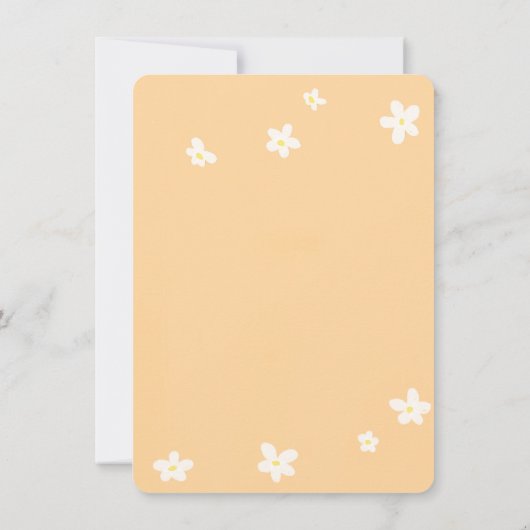 Spring Yellow White Daisies Girl Birthday Party Einladung (Rückseite)