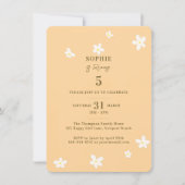 Spring Yellow White Daisies Girl Birthday Party Einladung (Vorderseite)