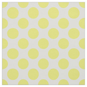 Spring Yellow & White Polka Dot Pattern Stoff