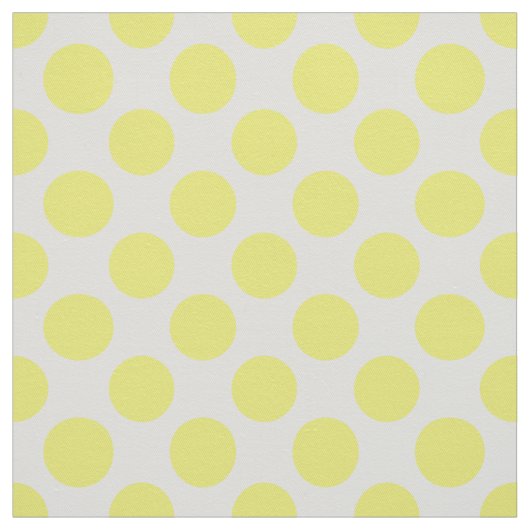 Spring Yellow & White Polka Dot Pattern Stoff (Muster)