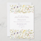 Spring Yellow Wildblume Pampas Boho Foto Save The Date (Rückseite)