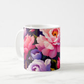 Spring Zen Sunrise Pink Blossom Garden  Kaffeetasse (Vorderseite Links)