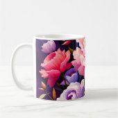 Spring Zen Sunrise Pink Blossom Garden  Kaffeetasse (Links)