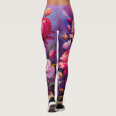Spring Zen Sunrise Pink Blossom Garden  Leggings (Rückseite)
