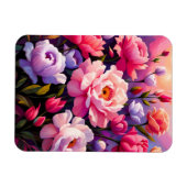 Spring Zen Sunrise Pink Blossom Garden  Magnet (Horizontal)