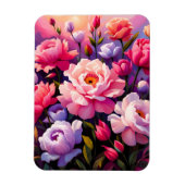 Spring Zen Sunrise Pink Blossom Garden  Magnet (Vertikal)