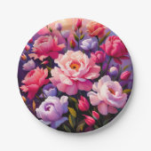 Spring Zen Sunrise Pink Blossom Garden  Pappteller (Vorderseite)