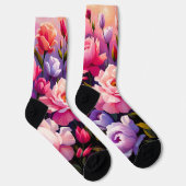 Spring Zen Sunrise Pink Blossom Garden  Socken (Rechts)