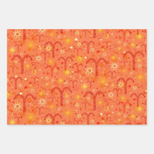 Spring Zodiac trio Pisces Aries Taurus Geschenkpapier Set (Vorderseite 2)