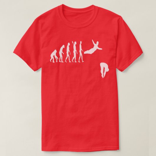 Springboard Diver Evolution Dive Platform Diving T-Shirt (Design vorne)