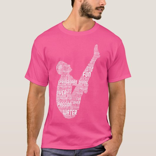 Springboard Diver Springboard Tauchplattform Divi T-Shirt (Vorderseite)