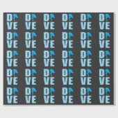 Springboard Diving Gift Diver Platform Springboard Geschenkpapier (Flach)