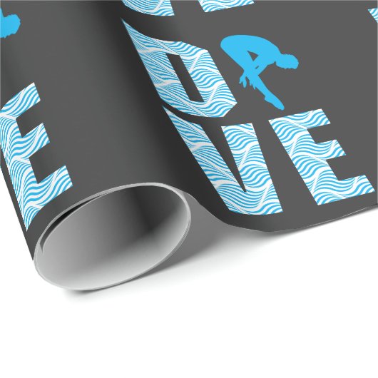Springboard Diving Gift Diver Platform Springboard Geschenkpapier (Rolleneckpunkt)